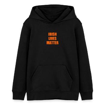Irish lives matter - Sweat à capuche ado bio Stanley/Stella - noir - Devant - AI Model Teenager Male light (155cm)