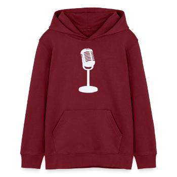 Microphone - Teens Organic Hoodie by Stanley/Stella - burgundy - Front - AI Model Teenager Male dark (155cm)