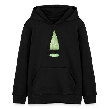 Festliche Tannenschmuck-Grafik - Teenager Organic Hoodie Mini Cruiser von Stanley/Stella - Schwarz - Vorne - AI Model Teenager Male light (155cm)
