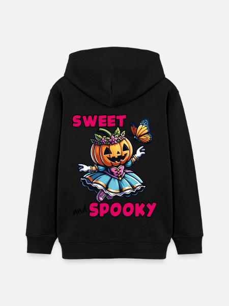 Cute Halloween Princess with Butterfly - Teens Organic Hoodie by Stanley/Stella - black