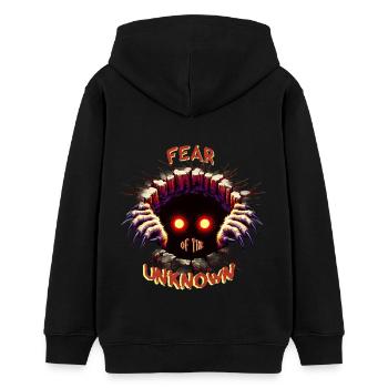Angst vor dem Unbekannten - Teenager Organic Hoodie Mini Cruiser von Stanley/Stella - Schwarz - Hinten - AI Model Teenager Male light (155cm)