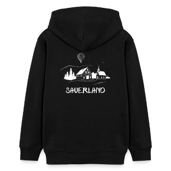 echt.SAUERLAND witt R - Teenager Organic Hoodie Mini Cruiser von Stanley/Stella - Schwarz - Hinten - AI Model Teenager Male light (155cm)