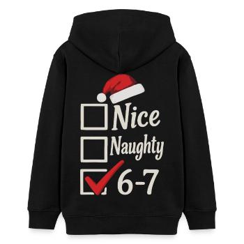 Nice Naughty 67 Christmas Meme - Teenager Organic Hoodie Mini Cruiser von Stanley/Stella - Schwarz - Hinten - AI Model Teenager Male light (155cm)