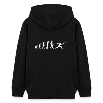 Evolution cadeau escrime escrime combat - Sweat à capuche ado bio Stanley/Stella - noir - Dos - AI Model Teenager Male light (155cm)