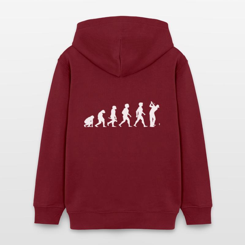 Evolution Golf Golfer Golfer Terrain de golf Sweat à capuche ado bio Stanley/Stella