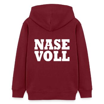 Nase voll - Teenager Organic Hoodie Mini Cruiser von Stanley/Stella - Burgunderrot - Hinten - AI Model Teenager Male dark (155cm)