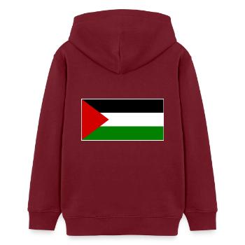 palestina - Teens Organic Hoodie by Stanley/Stella - burgundy - Back - AI Model Teenager Male dark (155cm)