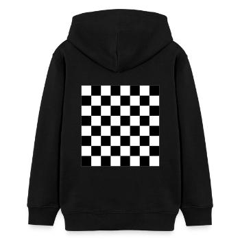 Schach Brett - Vector Design - Teenager Organic Hoodie Mini Cruiser von Stanley/Stella - Schwarz - Hinten - AI Model Teenager Male light (155cm)
