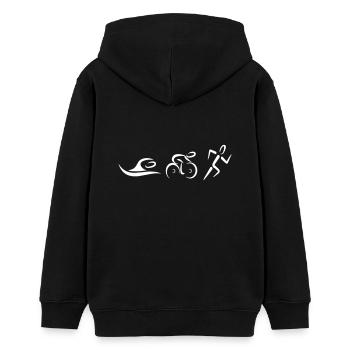 Triathlon - Sweat à capuche ado bio Stanley/Stella - noir - Dos - AI Model Teenager Male light (155cm)