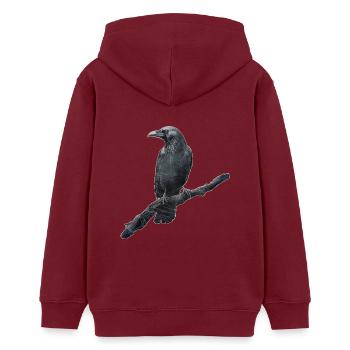 Raven - Teens Organic Hoodie by Stanley/Stella - burgundy - Back - AI Model Teenager Male dark (155cm)
