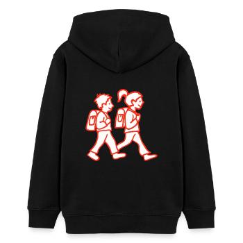 backpack suitcase backpack bag briefcase22 - Teens Organic Hoodie by Stanley/Stella - black - Back - AI Model Teenager Male light (155cm)