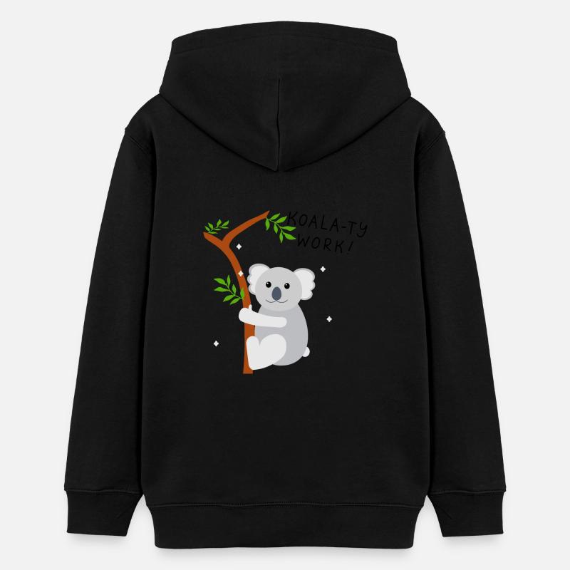 koala - Sweat à capuche ado bio Stanley/Stella - noir