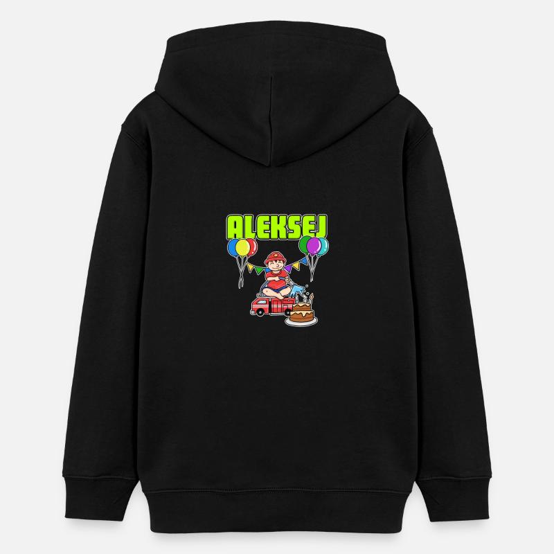 cadeau sapeurs-pompiers Aleksej - Sweat à capuche ado bio Stanley/Stella - noir