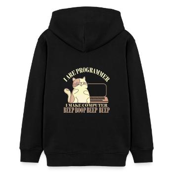 I Are Programmer Shirt Funny Computer Shirt - Teenager Organic Hoodie Mini Cruiser von Stanley/Stella - Schwarz - Hinten - AI Model Teenager Male light (155cm)