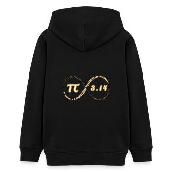 Fascinant nombre Pi - Sweat à capuche ado bio Stanley/Stella - noir - Dos - AI Model Teenager Male light (155cm)