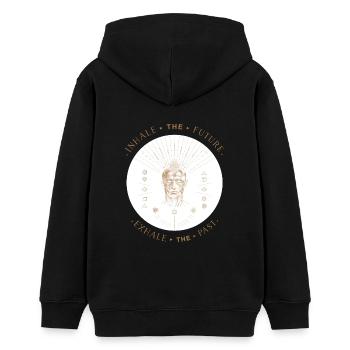 Head 25 - Teens Organic Hoodie by Stanley/Stella - black - Back - AI Model Teenager Male light (155cm)
