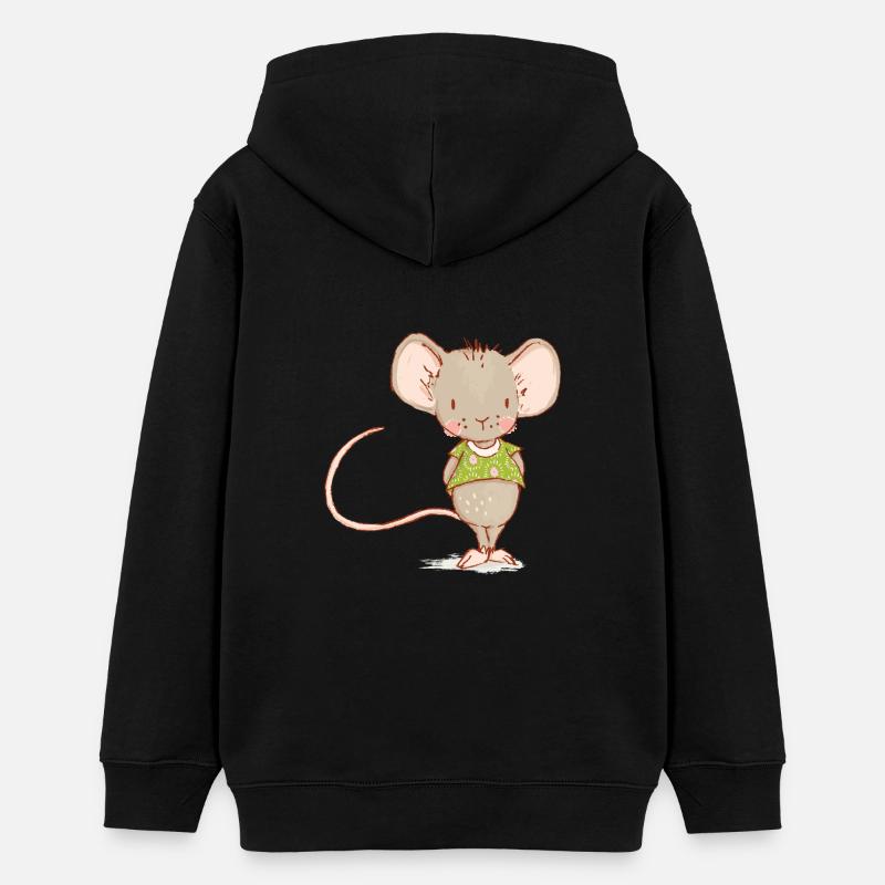 souris - Sweat à capuche ado bio Stanley/Stella - noir