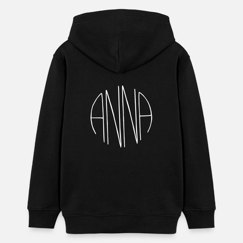 Cadeau Anna - Sweat à capuche ado bio Stanley/Stella - noir