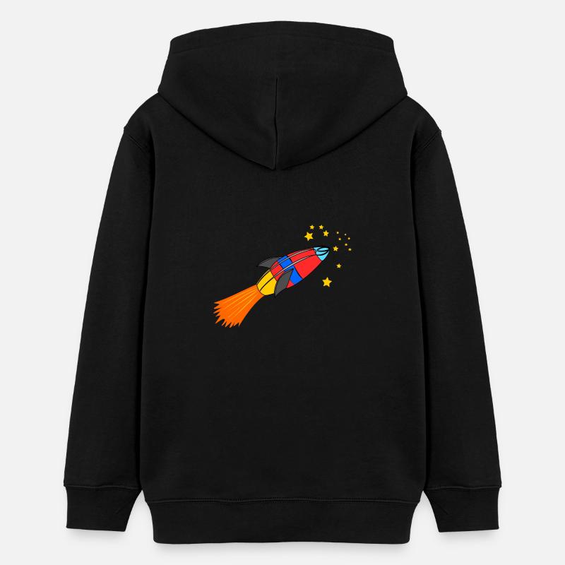 fusée - Sweat à capuche ado bio Stanley/Stella - noir