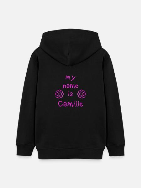 CAMILLE MY NAME IS - Teens Organic Hoodie by Stanley/Stella - black