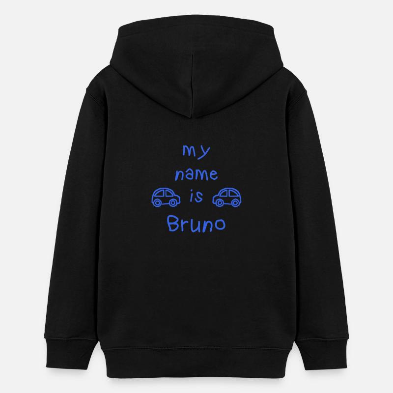 BRUNO MY NAME IS - Sweat à capuche ado bio Stanley/Stella - noir