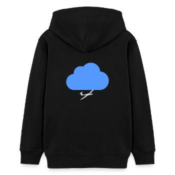 Segelflug - Teenager Organic Hoodie Mini Cruiser von Stanley/Stella - Schwarz - Hinten - AI Model Teenager Male light (155cm)