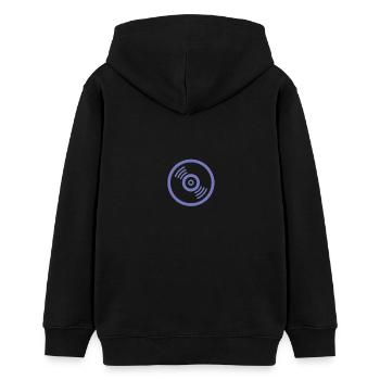Disque - Sweat à capuche ado bio Stanley/Stella - noir - Dos - AI Model Teenager Male light (155cm)