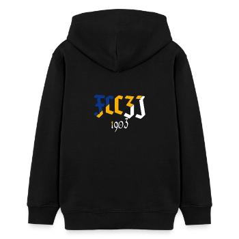 FCCZJ 1903 - Teens Organic Hoodie by Stanley/Stella - black - Back - AI Model Teenager Male light (155cm)
