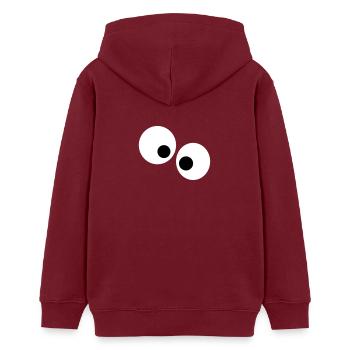 Lustige Augen - Teenager Organic Hoodie Mini Cruiser von Stanley/Stella - Burgunderrot - Hinten - AI Model Teenager Male dark (155cm)