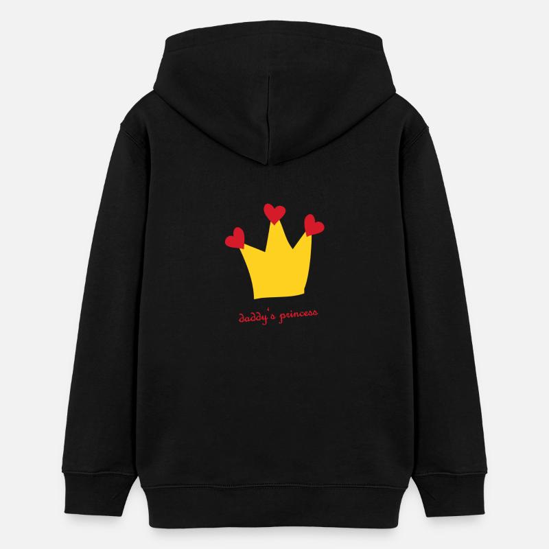 Princesse de papa - Sweat à capuche ado bio Stanley/Stella - noir