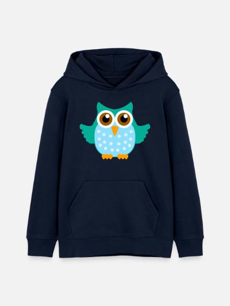 Eule - Teenager Organic Hoodie Mini Cruiser von Stanley/Stella - Navy
