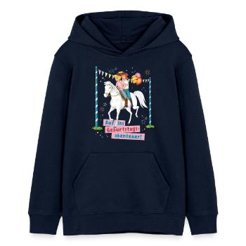 Bibi & Tina Auf Ins Geburtstagsabenteuer - Teenager Organic Hoodie Mini Cruiser von Stanley/Stella - Navy - Vorne - AI Model Teenager Male light (155cm)