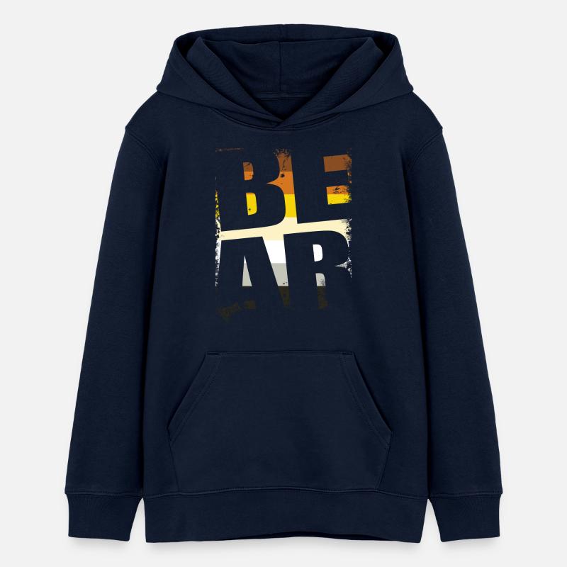 BEAR SQUARE - Sweat à capuche ado bio Stanley/Stella - bleu marine