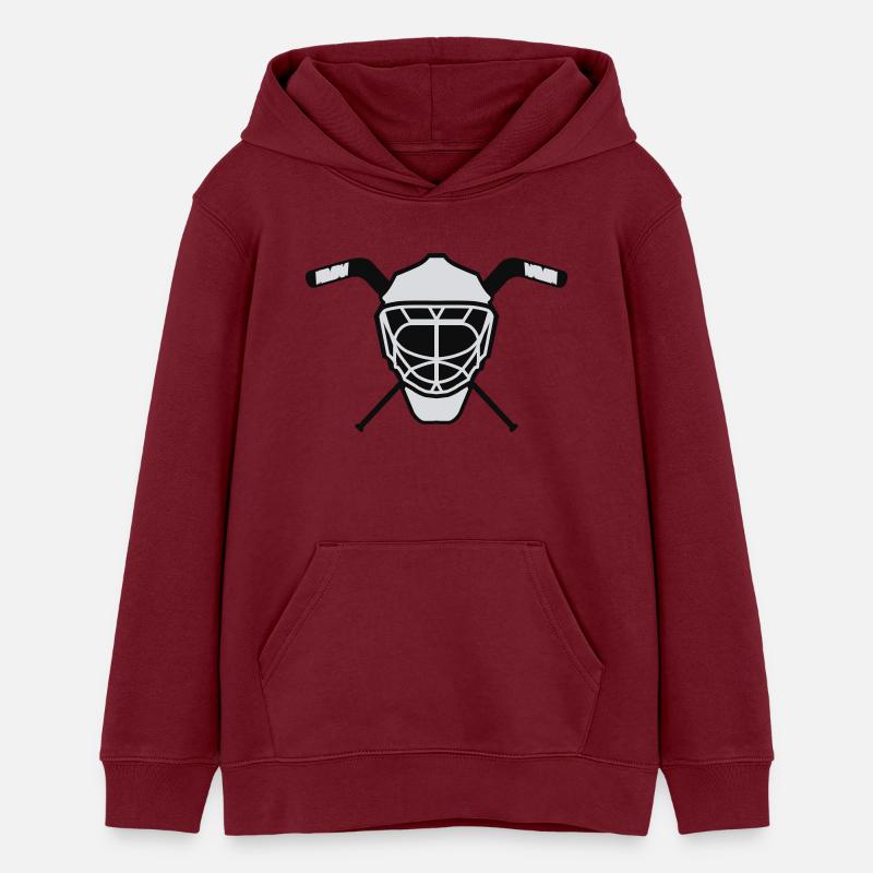 masque de hockey 3 neutre bicolore - Sweat à capuche ado bio Stanley/Stella - bordeaux