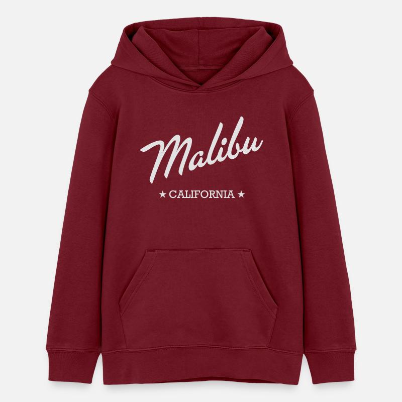 Malibu - Sweat à capuche ado bio Stanley/Stella - bordeaux