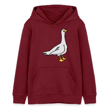 Goose - Teens Organic Hoodie by Stanley/Stella - burgundy - Front - AI Model Teenager Male dark (155cm)