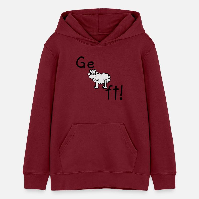 Fait! - Sweat à capuche ado bio Stanley/Stella - bordeaux