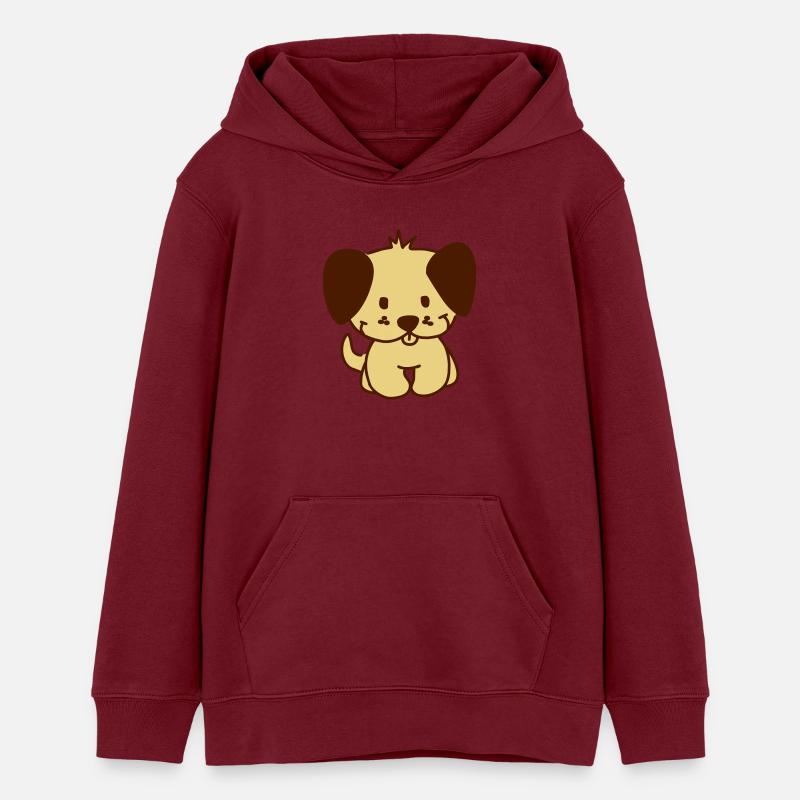 dog_2c - Sweat à capuche ado bio Stanley/Stella - bordeaux