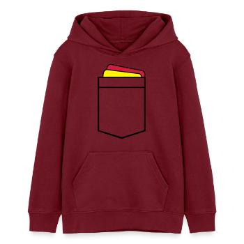 Arbitre - Sweat à capuche ado bio Stanley/Stella - bordeaux - Devant - AI Model Teenager Male dark (155cm)