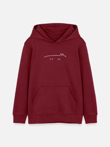 Fuchs - Teenager Organic Hoodie Mini Cruiser von Stanley/Stella - Burgunderrot
