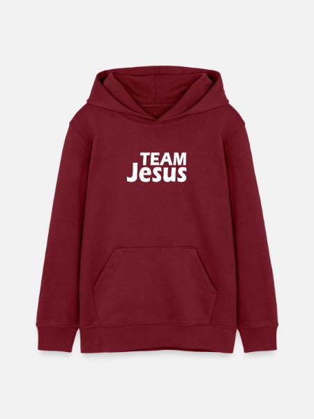 Team jesus - Teenager Organic Hoodie Mini Cruiser von Stanley/Stella - Burgunderrot