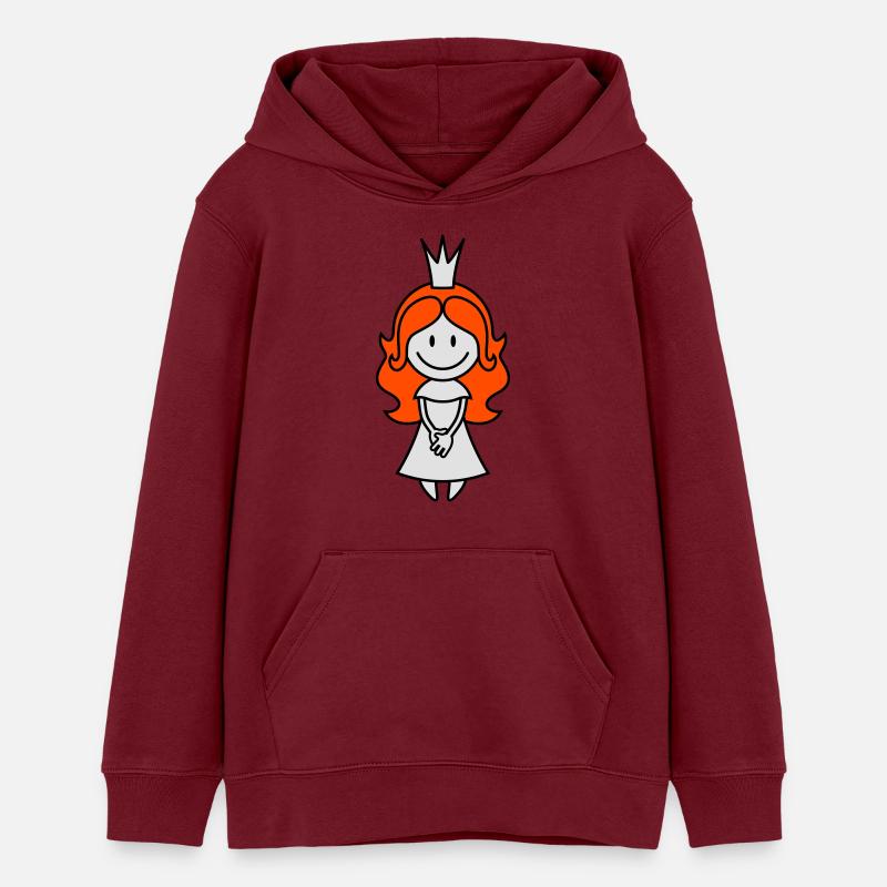 vl025b_prinzessin_3c - Sweat à capuche ado bio Stanley/Stella - bordeaux