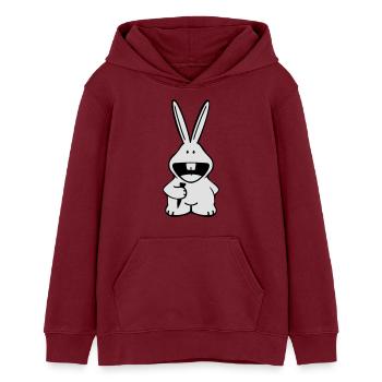 Rabbit - Teenager Organic Hoodie Mini Cruiser von Stanley/Stella - Burgunderrot - Vorne - AI Model Teenager Male dark (155cm)