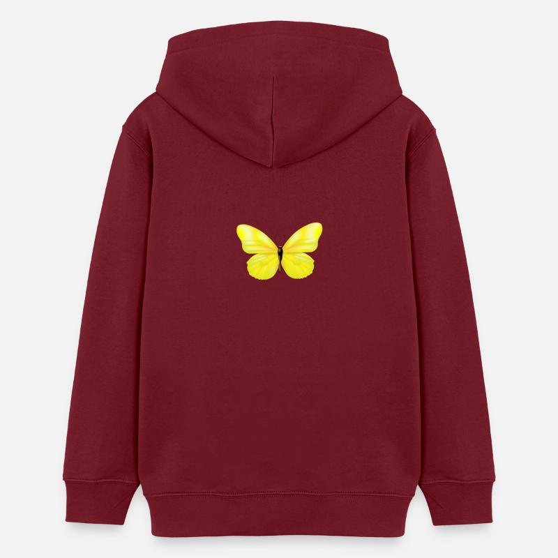 papillon - Sweat à capuche ado bio Stanley/Stella - bordeaux