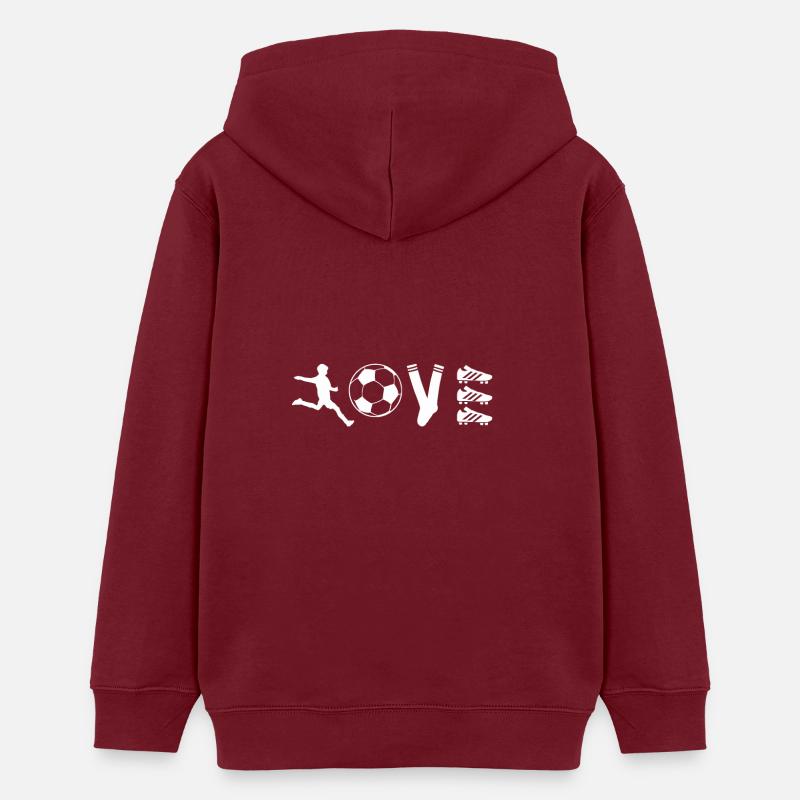 Football - Sweat à capuche ado bio Stanley/Stella - bordeaux