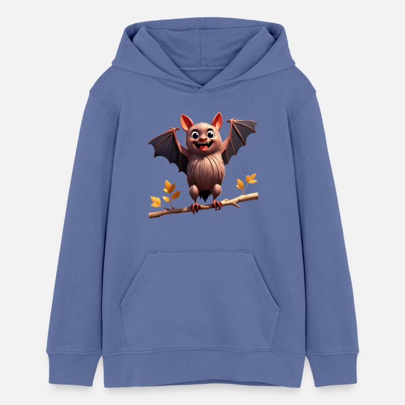 Chauve-souris joyeuse - Sweat à capuche ado bio Stanley/Stella - bleu
