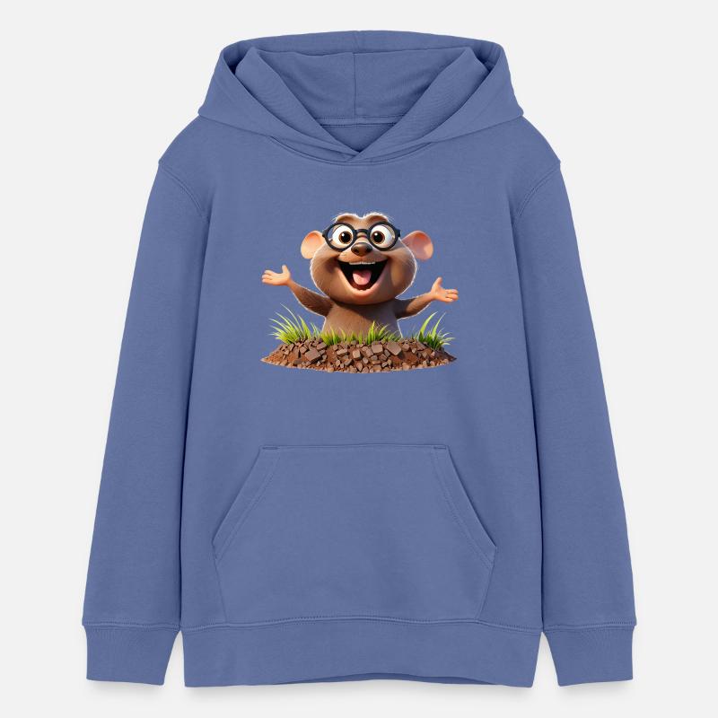 Explorateur souterrain - Sweat à capuche ado bio Stanley/Stella - bleu