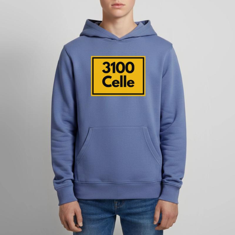 OLD POSTCODE POSTCODE RETRO 3100 CELLE Teens Organic Hoodie by Stanley/Stella