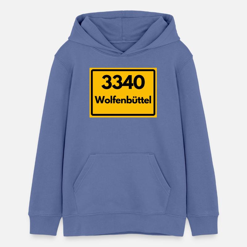 OLD POSTCODE POSTCODE RETRO 3340 WOLFENBÜTTEL - Teens Organic Hoodie by Stanley/Stella - bright blue