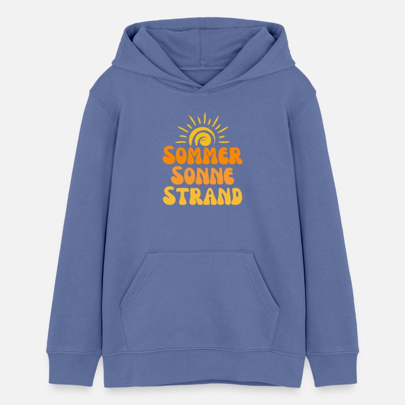 Nectarine Summer Sun Beach 2 - Sweat à capuche ado bio Stanley/Stella - bleu